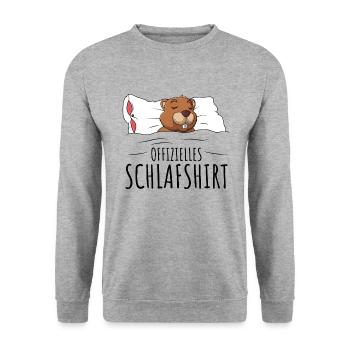 Biber - Unisex Pullover - Weißgrau meliert - Vorne - Alina (178cm) & Michal (187cm)