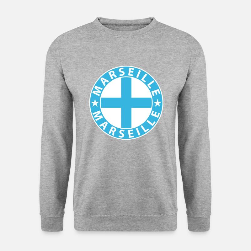 Marseille - Unisex Pullover - Weißgrau meliert