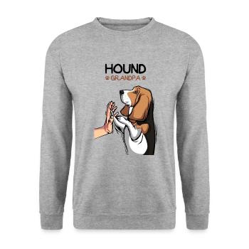 Basset Hound Grandpa Dogs - Unisex Sweatshirt - salt & pepper - Front - Alina (178cm) & Michal (187cm)