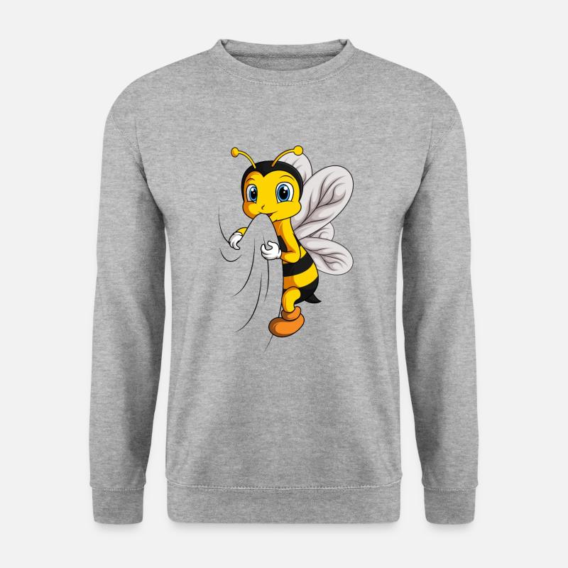 Bienen Kinder - Unisex Pullover - Weißgrau meliert