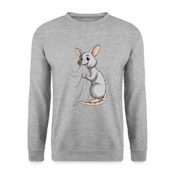 Rats - Unisex Sweatshirt - salt & pepper - Front - Alina (178cm) & Michal (187cm)