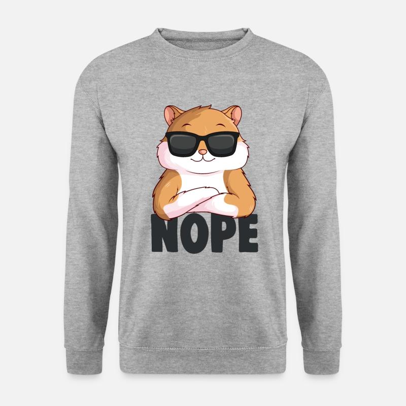 Hamster - Unisex Pullover - Weißgrau meliert