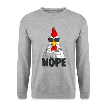 Chickens - Unisex Sweatshirt - salt & pepper - Front - Alina (178cm) & Michal (187cm)