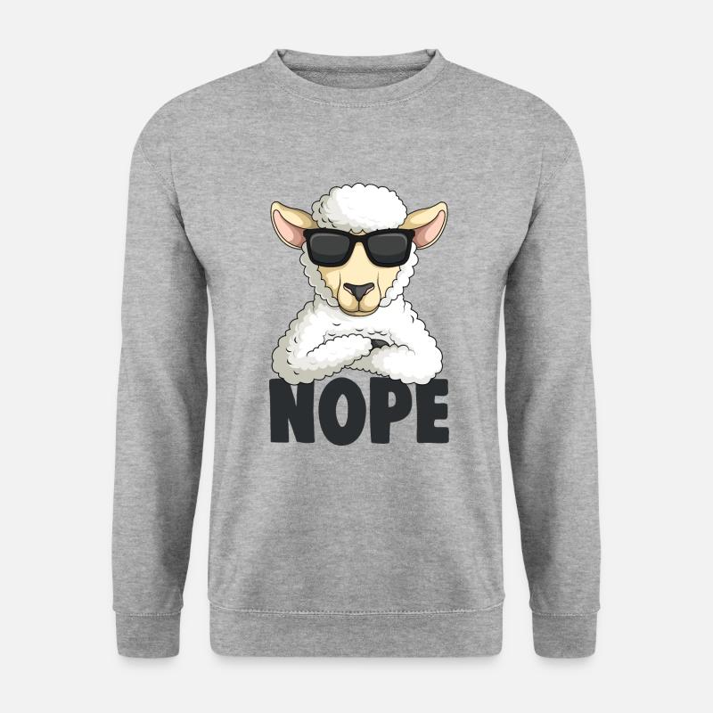 Schaf - Unisex Pullover - Weißgrau meliert