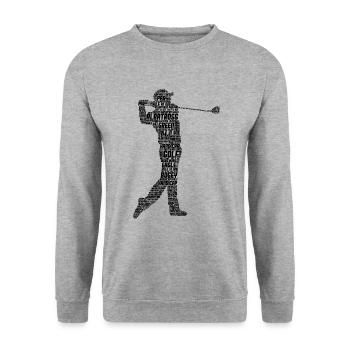 Golf golfers golfers men kids - Unisex Sweatshirt - salt & pepper - Front - Alina (178cm) & Michal (187cm)