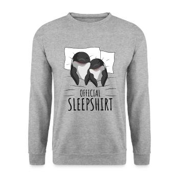 orque - Sweat-shirt Unisexe - gris chiné - Devant - Alina (178cm) & Michal (187cm)