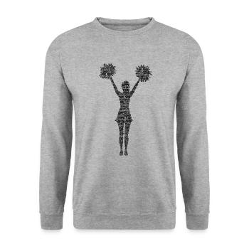 Cheerleader Cheerleading Cheer Girls - Unisex Sweatshirt - salt & pepper - Front - Alina (178cm) & Michal (187cm)