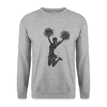 Cheerleading Cheerleader Cheer Girls - Unisex Sweatshirt - salt & pepper - Front - Alina (178cm) & Michal (187cm)