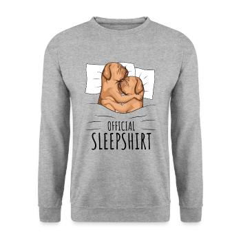 Dogue de Bordeaux Chemise de nuit Dogue - Sweat-shirt Unisexe - gris chiné - Devant - Alina (178cm) & Michal (187cm)