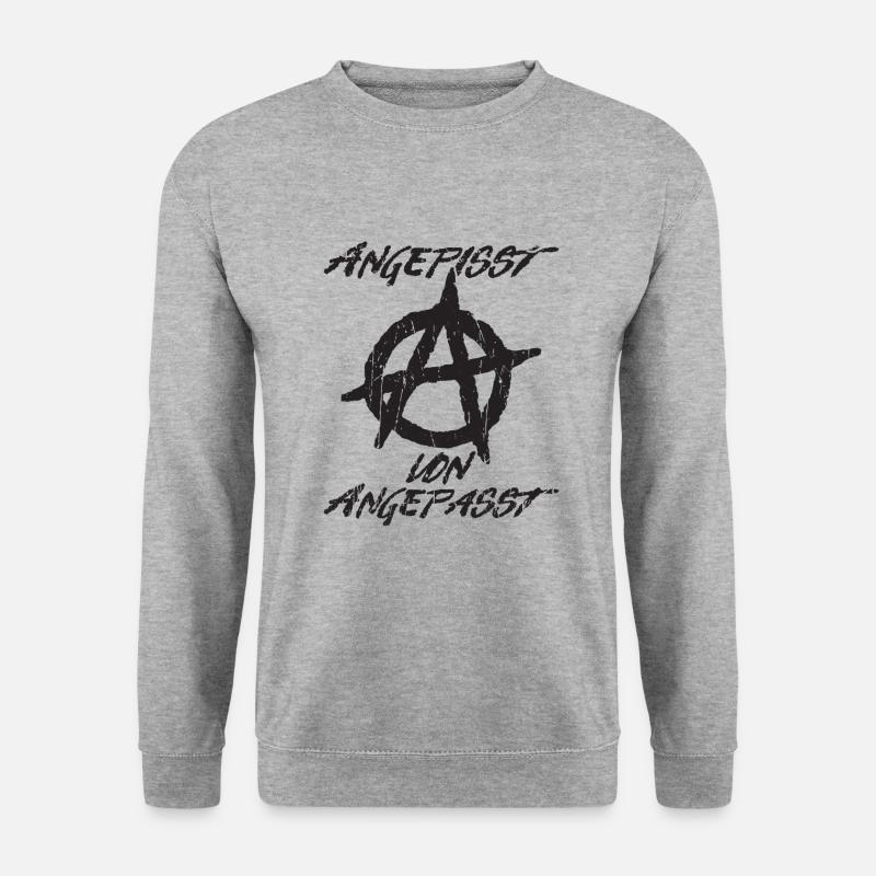 Angepisst Von Angepasst - Individualität - Unisex Pullover - Weißgrau meliert