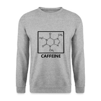 Chemical Formula Caffeine Molecule - Coffee - Unisex Sweatshirt - salt & pepper - Front - Alina (178cm) & Michal (187cm)