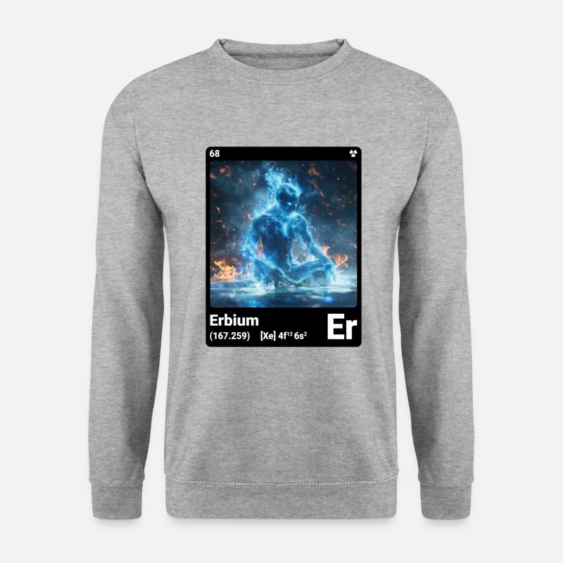 AI am Erbium (bk) - Unisex Pullover - Weißgrau meliert
