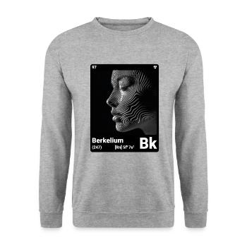 AI am Berkelium (bk) fashion periodictable nerdy - Unisex Sweatshirt - salt & pepper - Front - Alina (178cm) & Michal (187cm)
