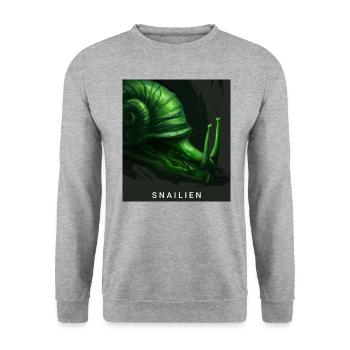 Snailien Snailomorph - Unisex Sweatshirt - salt & pepper - Front - Alina (178cm) & Michal (187cm)