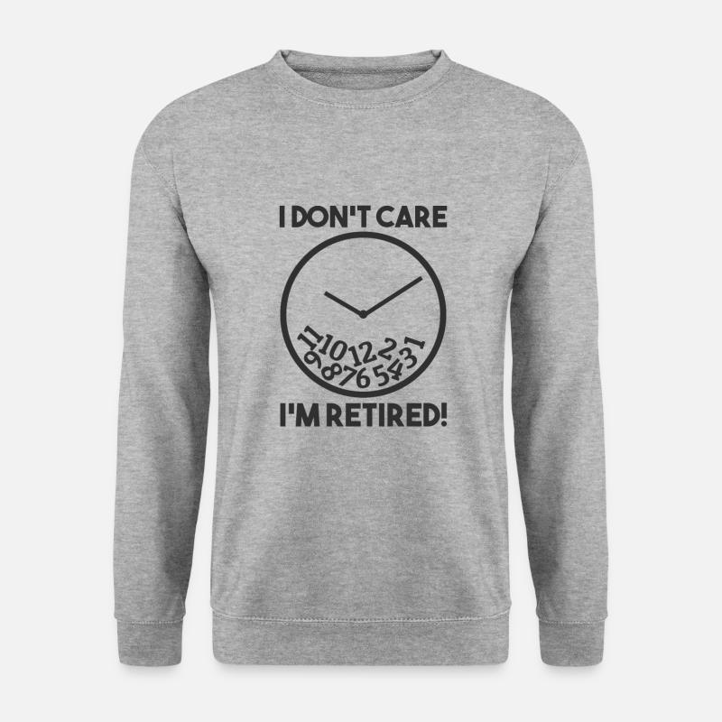 Rente Ausschlafen Rentner Ruhestand Freiheit Uhr - Unisex Pullover - Weißgrau meliert