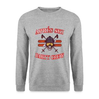 Party Crew , skiing - Sweat-shirt Unisexe - gris chiné - Devant - Alina (178cm) & Michal (187cm)