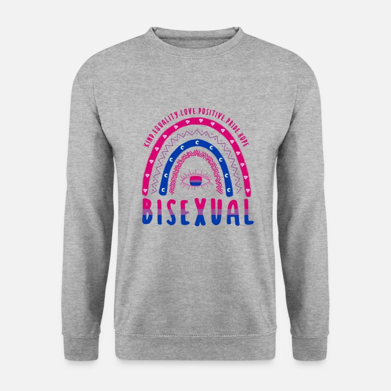 Boho Rainbow LGBT disant bisexuel - Sweat-shirt Unisexe - gris chiné