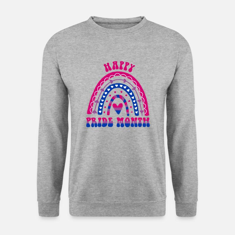 Happy Pride Month Bisexual Rainbow - Unisex Sweatshirt - salt & pepper
