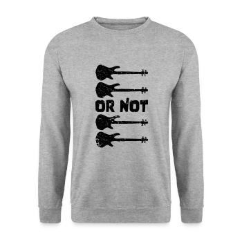 TO BE OR NOT TO BE for best bassist bass player - Unisex Pullover - Weißgrau meliert - Vorne - Alina (178cm) & Michal (187cm)