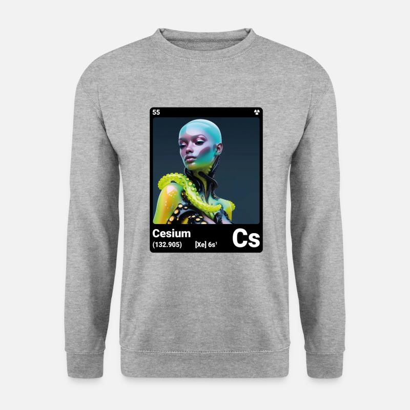 AI am Cäsium (bk) - Unisex Pullover - Weißgrau meliert