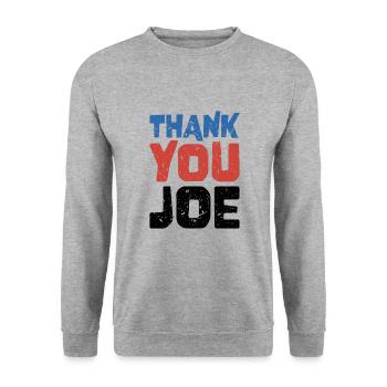 Vielen Dank, Joe - Wähler der Patriotischen Demokraten - Unisex Pullover - Weißgrau meliert - Vorne - Alina (178cm) & Michal (187cm)