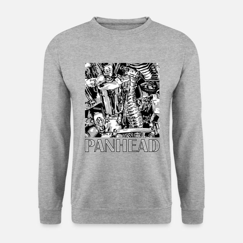 Panhead Motordetail 03 - Unisex Pullover - Weißgrau meliert