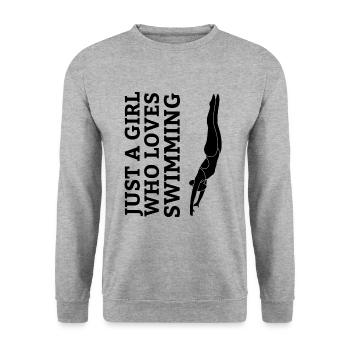 Natation nageuses femme fille nageuse - Sweat-shirt Unisexe - gris chiné - Devant - Alina (178cm) & Michal (187cm)