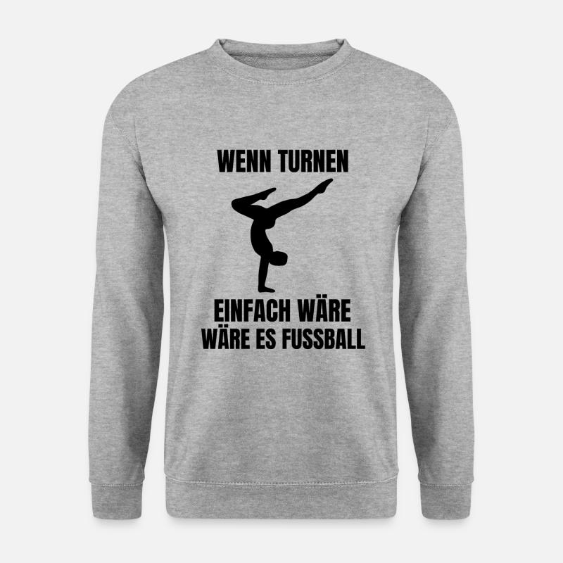 Turnen Turnverein Bodenturnen Turner Geräteturnen - Unisex Pullover - Weißgrau meliert