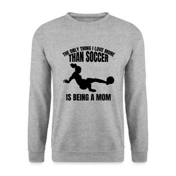 Football cadeau soccer maman de football maman - Sweat-shirt Unisexe - gris chiné - Devant - Alina (178cm) & Michal (187cm)