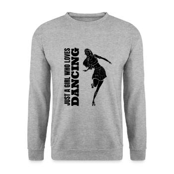 Tänzerin Tanzen Frau Tanzsport Mädchen Geschenk - Unisex Pullover - Weißgrau meliert - Vorne - Alina (178cm) & Michal (187cm)