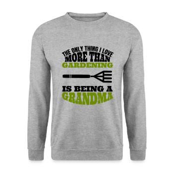 Jardin jardin grand-mère cadeau jardinier grand-mère - Sweat-shirt Unisexe - gris chiné - Devant - Alina (178cm) & Michal (187cm)