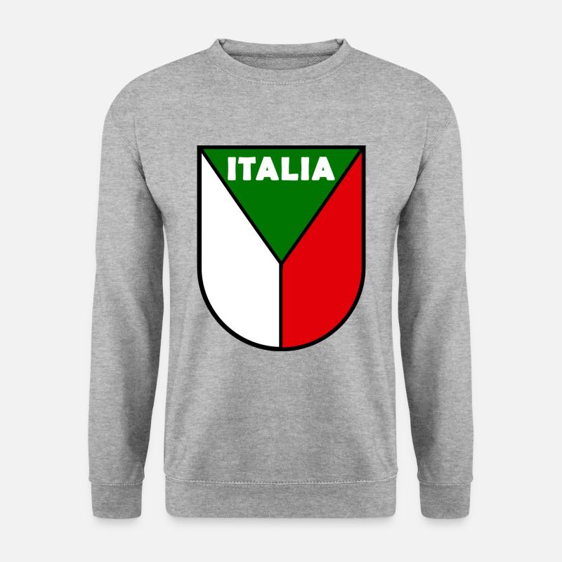 Italien Wappen - Unisex Pullover - Weißgrau meliert
