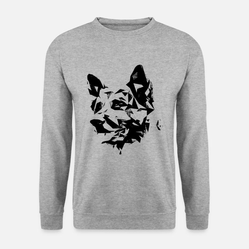 Schäferhund - Unisex Pullover - Weißgrau meliert