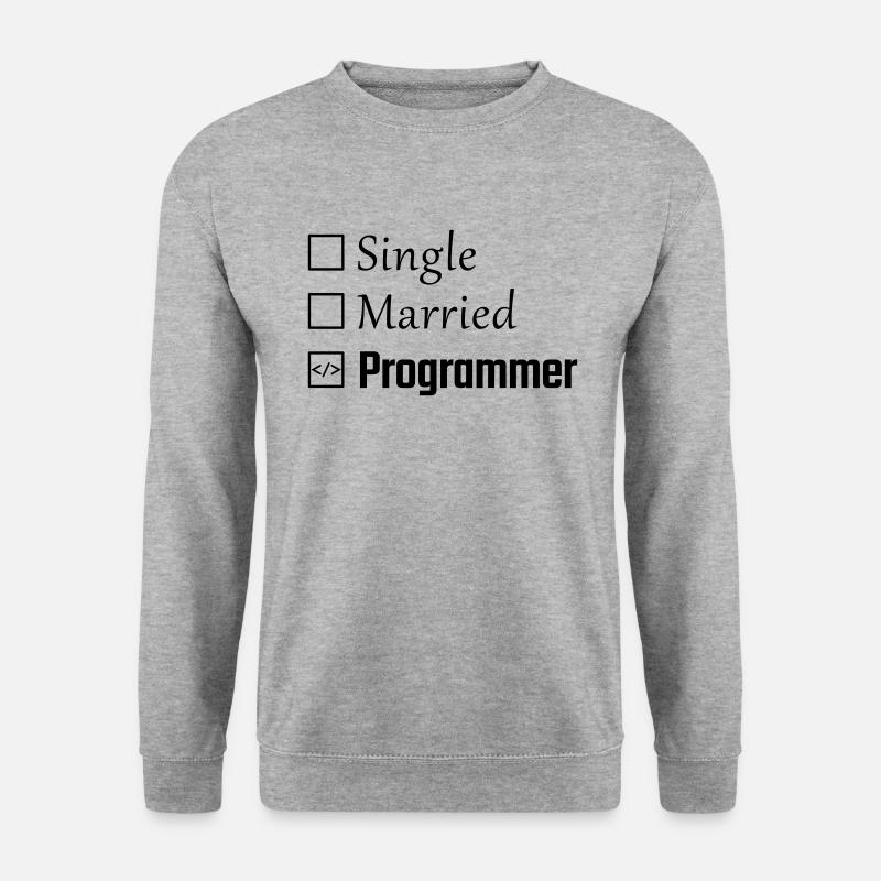 Single, Married, Programmer - Unisex Sweatshirt - salt & pepper