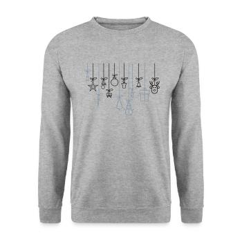 CHRISTMAS - Unisex Sweatshirt - salt & pepper - Front - Alina (178cm) & Michal (187cm)