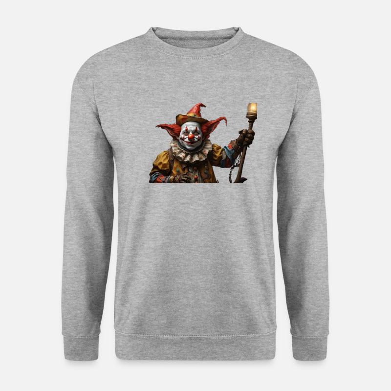 a funny clown with a difference - Unisex Sweatshirt - salt & pepper
