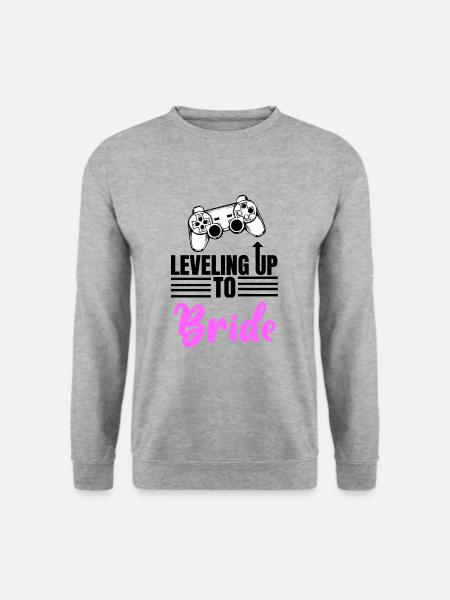 Leveling UpTo Bride - Unisex Sweatshirt - salt & pepper