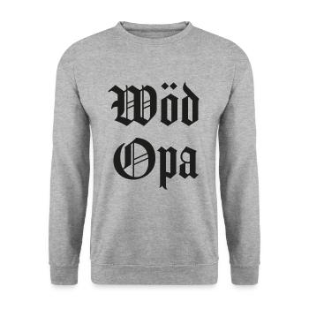 Wöd Opa Österreich bester Opa - Unisex Pullover - Weißgrau meliert - Vorne - Alina (178cm) & Michal (187cm)