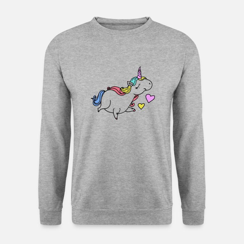 Licorne douce épaisse - Sweat-shirt Unisexe - gris chiné