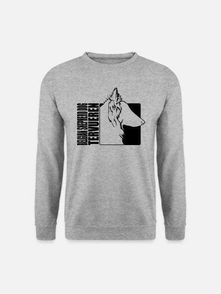 Belgian Shepherd Dog Tervueren Profil Hunde - Unisex Pullover - Weißgrau meliert