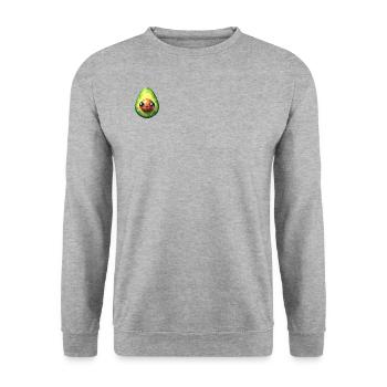 Süße Avocado Polygon - Unisex Pullover - Weißgrau meliert - Vorne - Alina (178cm) & Michal (187cm)