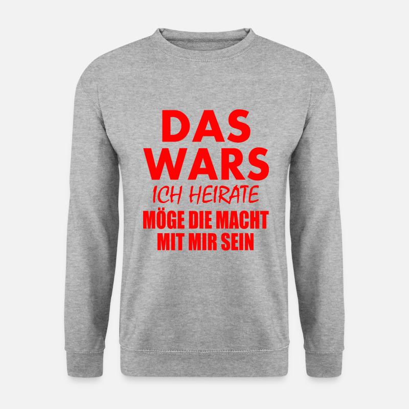 Das wars ich heirate - Unisex Pullover - Weißgrau meliert