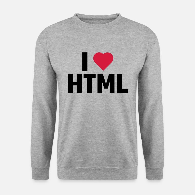 I Love HTML - Unisex Sweatshirt - salt & pepper