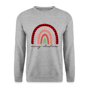 Joyeux Noël, Noël, vacances, jours fériés - Sweat-shirt Unisexe - gris chiné - Devant - Alina (178cm) & Michal (187cm)