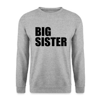Big sister - Unisex Sweatshirt - salt & pepper - Front - Alina (178cm) & Michal (187cm)