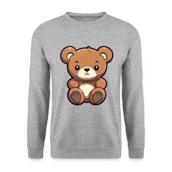 Teddy bear baby - Unisex Sweatshirt - salt & pepper - Front - Alina (178cm) & Michal (187cm)