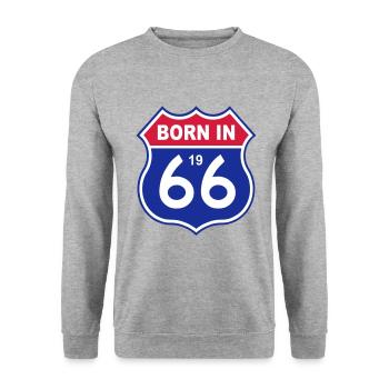 1966 - Sweat-shirt Unisexe - gris chiné - Devant - Alina (178cm) & Michal (187cm)