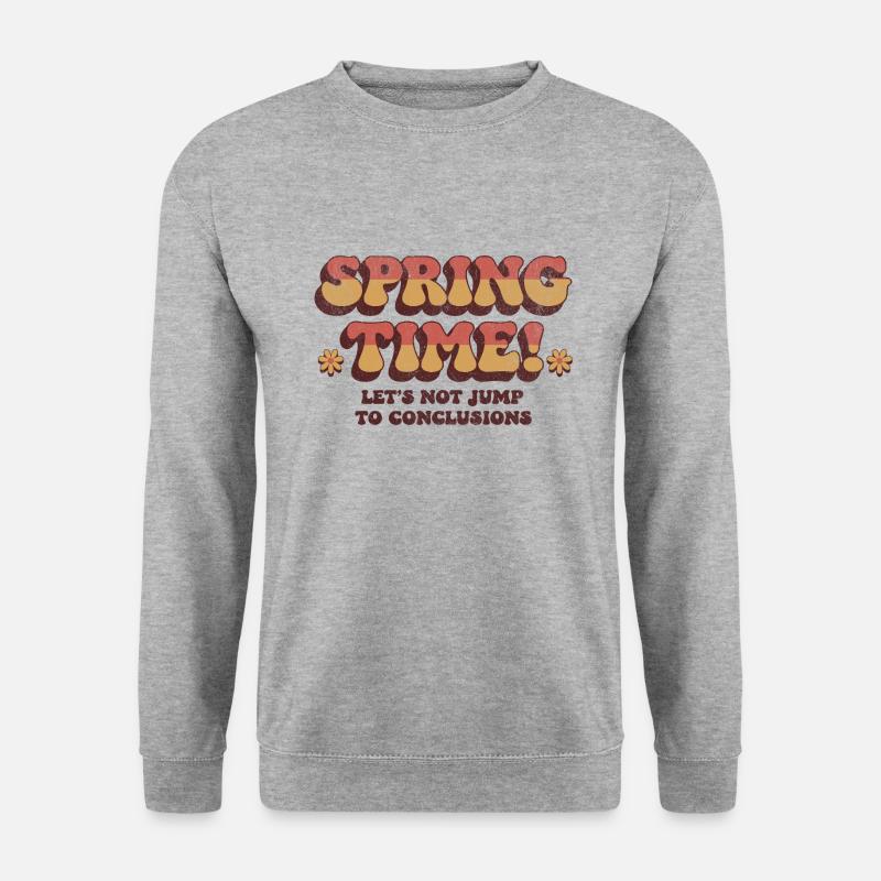 spring time - Unisex Pullover - Weißgrau meliert