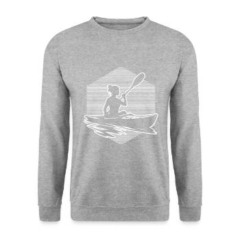 Kayak Homme Kayak Kayak Femme Canoë Kayak - Sweat-shirt Unisexe - gris chiné - Devant - Alina (178cm) & Michal (187cm)