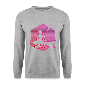 Kayak Kayak Kayak Canoë Femme Homme - Sweat-shirt Unisexe - gris chiné - Devant - Alina (178cm) & Michal (187cm)